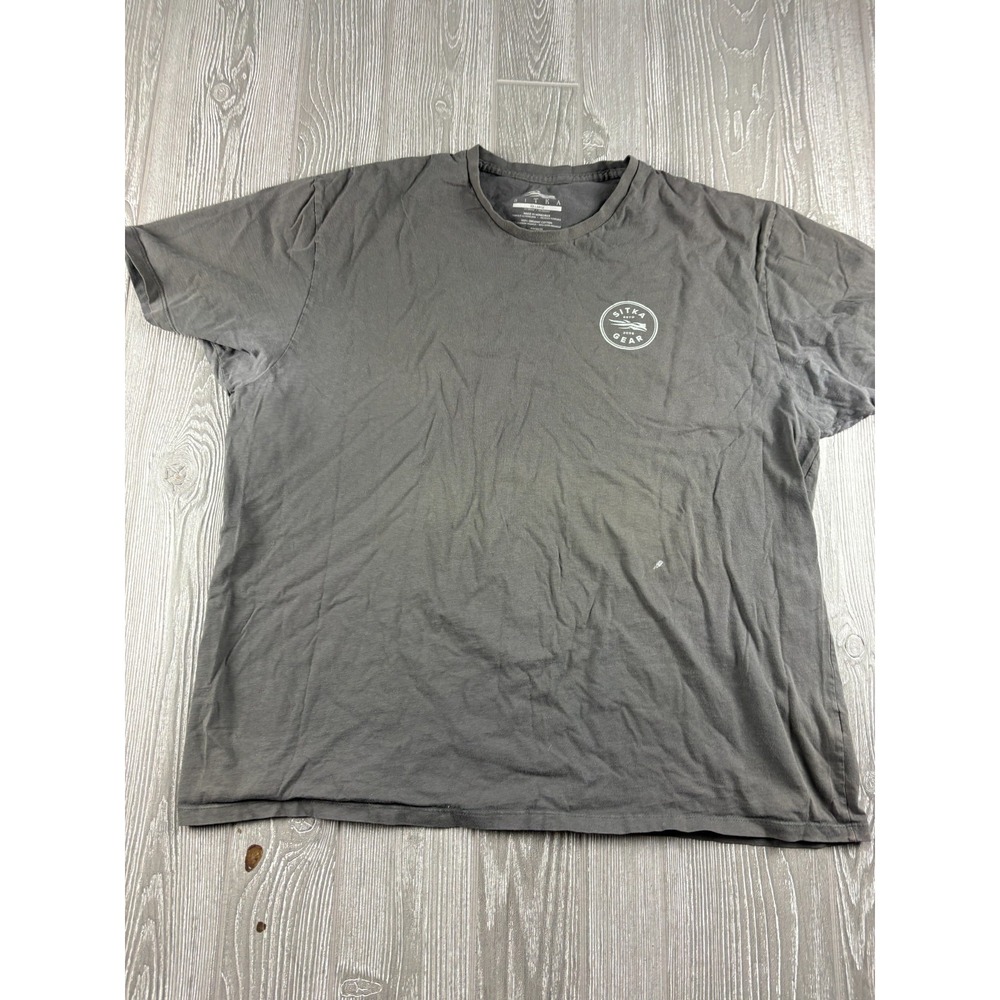 Sitka Gear T Shirt Mens XXL Gray Short Sleeve Organic Cotton Logo Outdoor